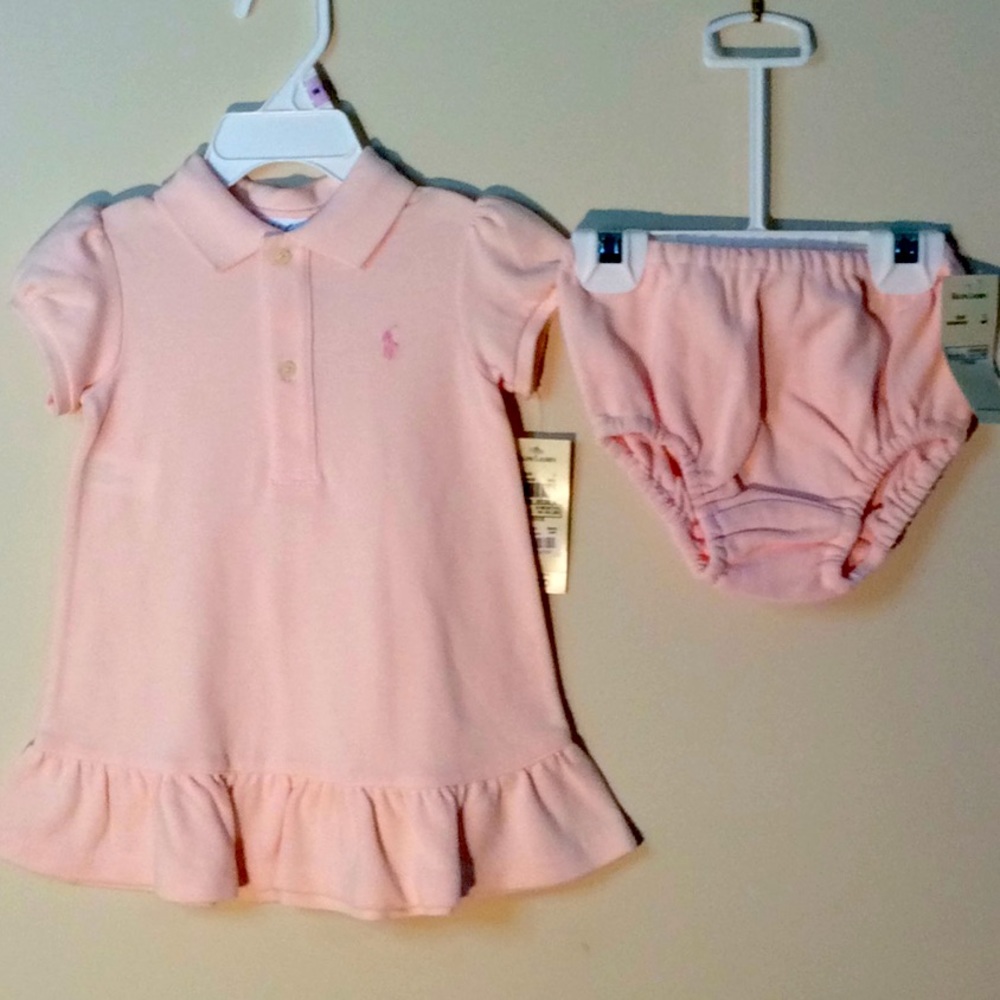 NWT Ralph Lauren Infant Dress Bottom Pink 9 mos